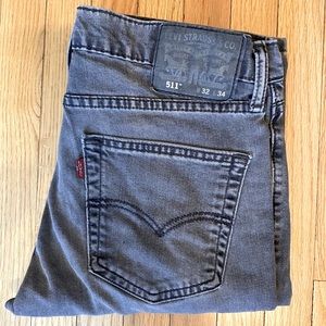 Levi’s 511 (32 x 34) black faded jeans